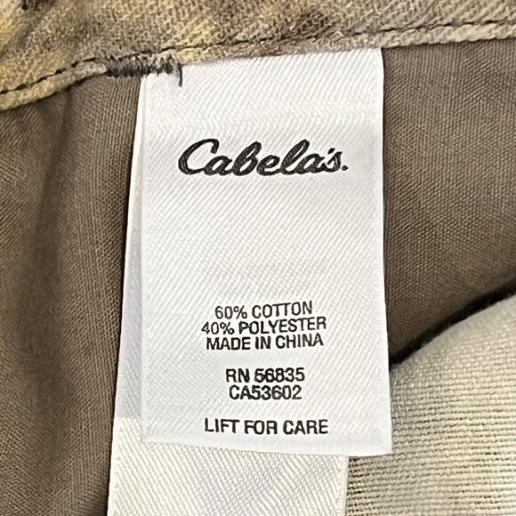 Cabelas Camo Cargo Pants Canvas ZONZ Woodlands Hunting Outdoor Mens Size 44 x 32 - Picture 7 of 13